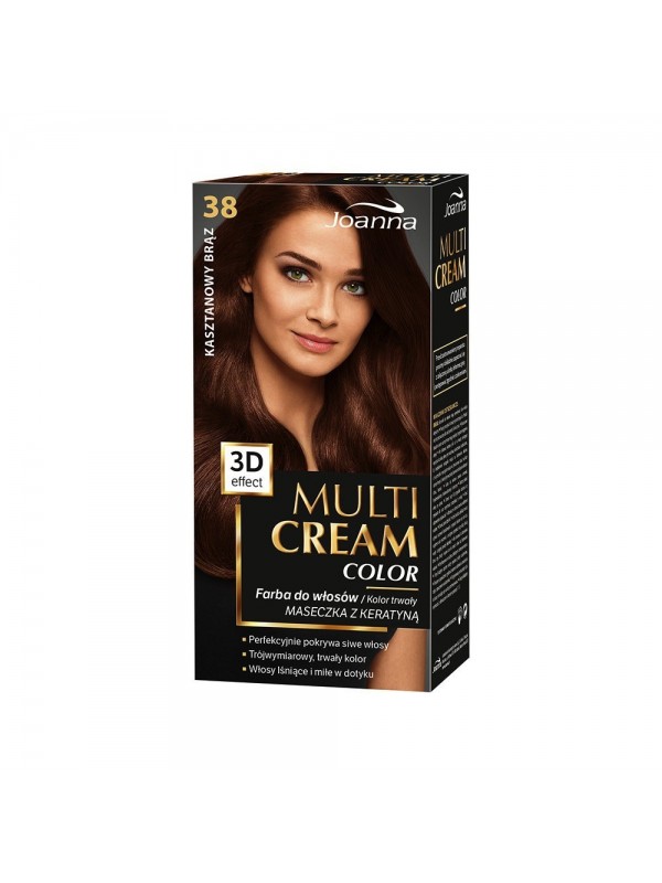 Joanna Multi Cream Color Farba do włosów /38/ Kasztanowy brąz