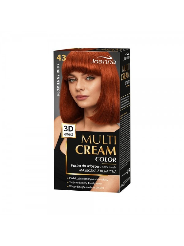 Joanna Multi Cream Color Farba do włosów /43/ Płomienny rudy