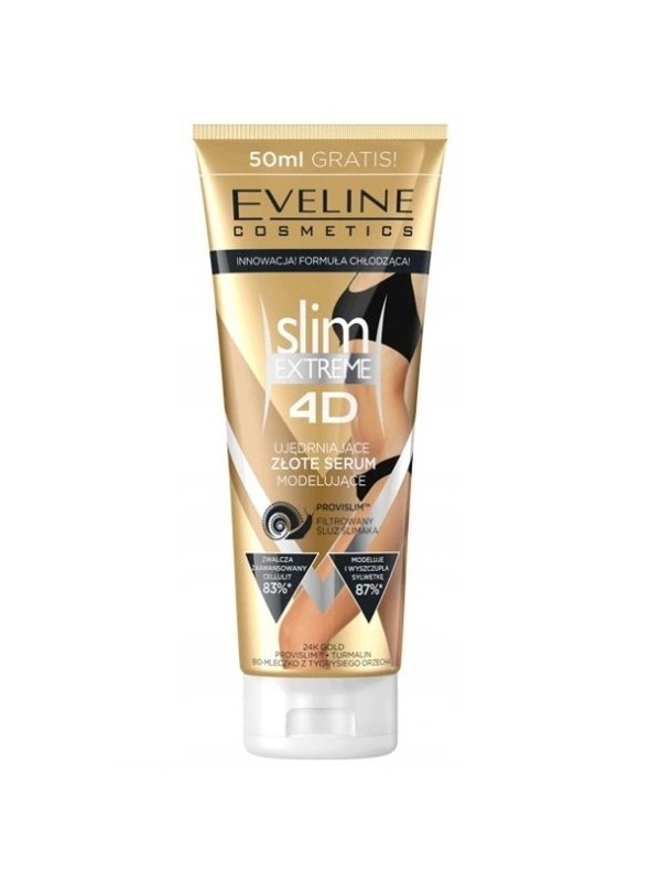 Eveline 4D Slim Extreme ujędraniające złote Serum modelujące 250 ml