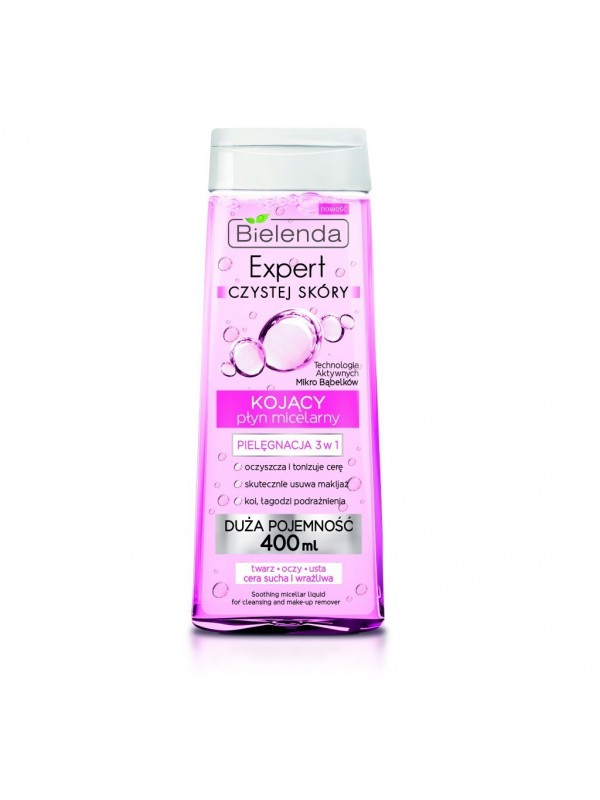 Bielenda SKIN CLINIC Clean Skin Expert kojący Płyn micelarny 3w1 400 ml