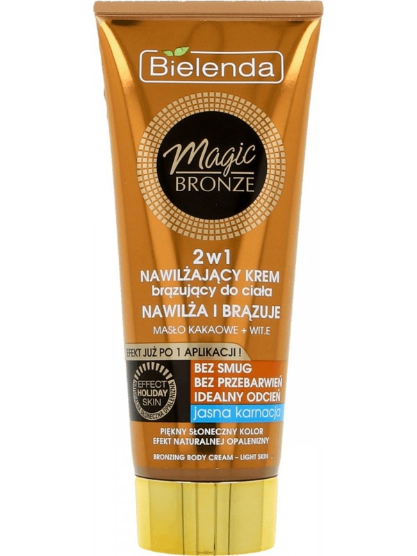 Bielenda MAGIC BRONZE Krem do ciała brązujący 2w1 – jasna cera 200 ml