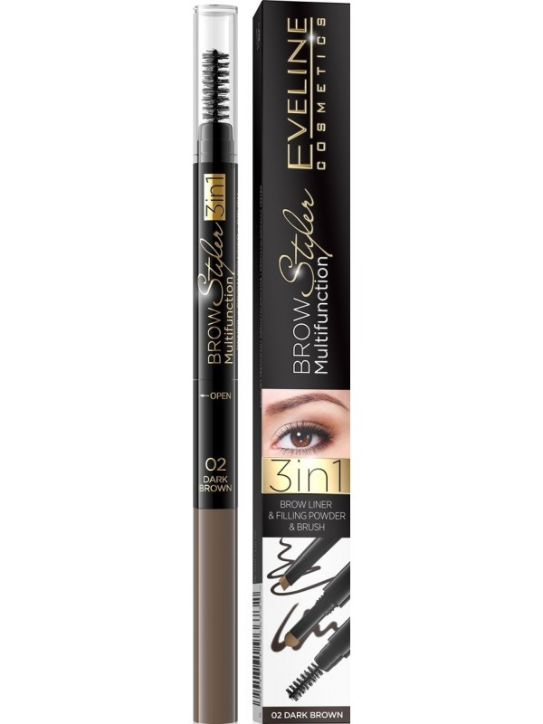 Eveline Kredka do brwi Brow Styler /02/ Ciemny brąz