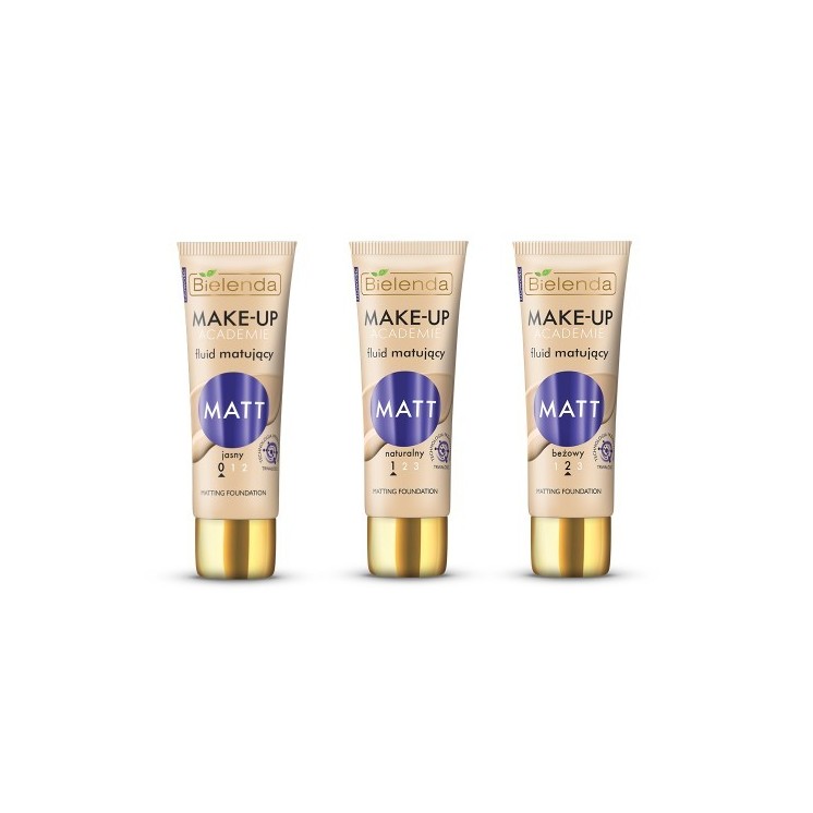 Bielenda MAKE-UP ACADEMIE Матуючий флюїд MATT - світлий відтінок 30 г