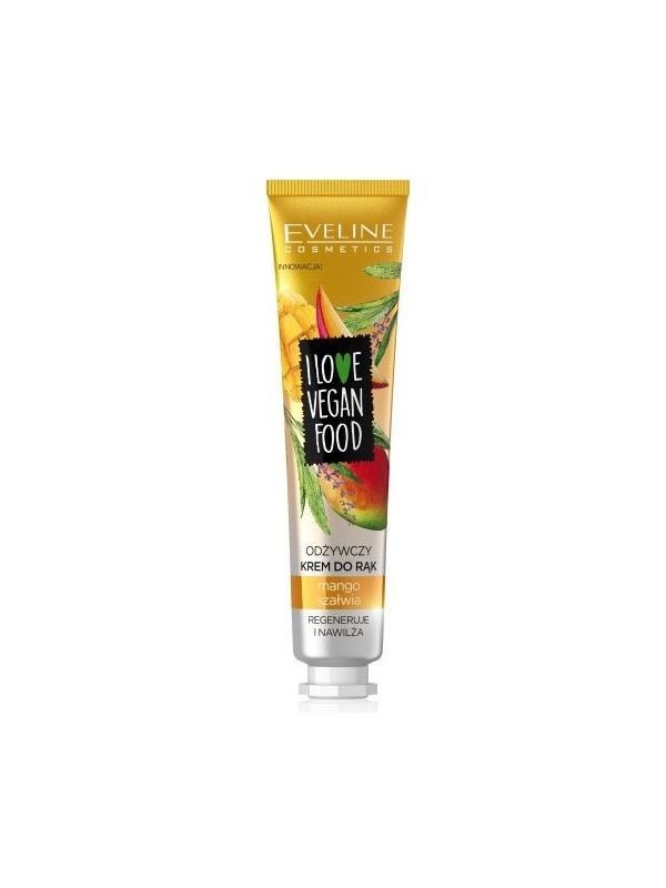 Eveline I LOVE VEGAN FOOD Krem do rąk odżywczy Mango i Szałwia 50 ml