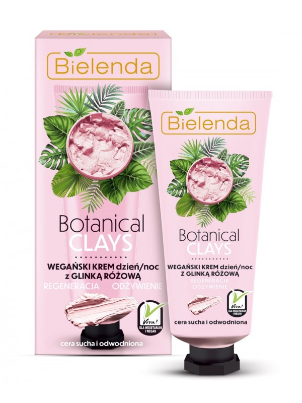 Bielenda Botanical Clays wegański Krem do twarzy z glinka różową 50 ml