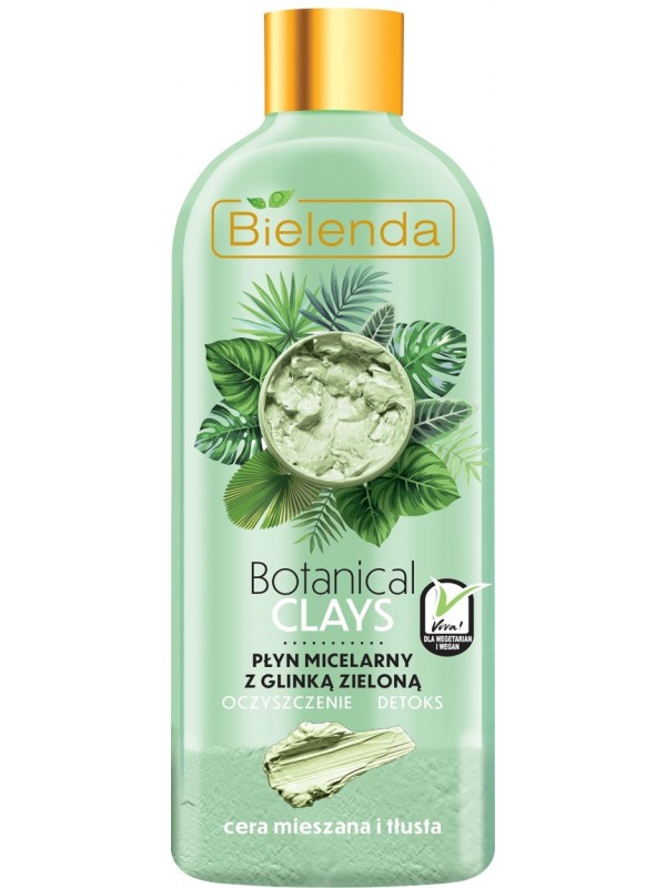 Bielenda Botanical Clays wegański Płyn micelarny z glinką zieloną 500 ml