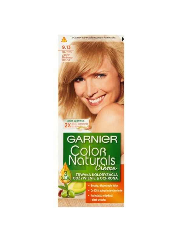 Garnier Color Naturals Farba do włosów /9.13/ Bardzo jasny beżowy blond