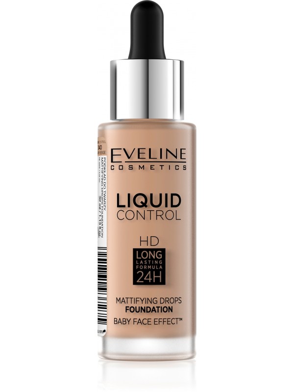 Eveline Liquid Control Podkład w Droperze /040/ Warm Beige 32 ml