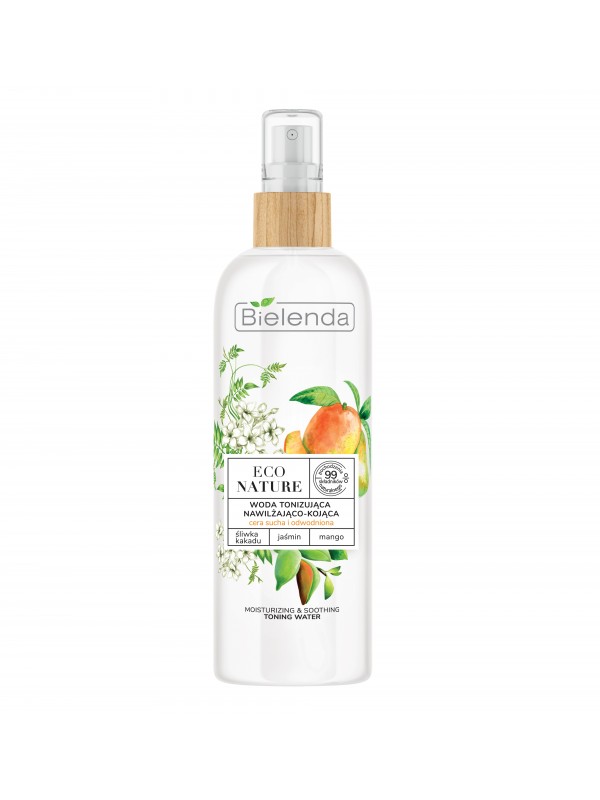 Bielenda ECO NATURE Tonik nawilżająco-kojąca Śliwka kakadu + Jaśmin + Mango 200 ml