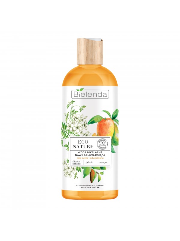 Bielenda ECO NATURE Płyn micelarny nawilżająco - kojąca Śliwka kakadu + Jaśmin + Mango 500 ml