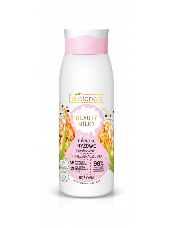 Bielenda Beauty Milky Mleczko do ciała ryżowe z prebiotykiem 400 ml