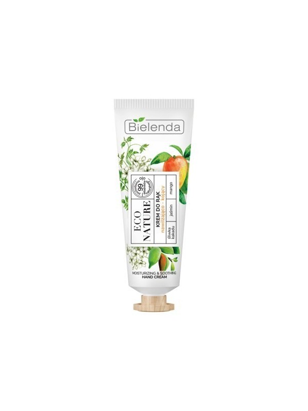 Bielenda Eco Nature Krem do rąk nawilżający Śliwka kokido + Jaśmin + Mango 50 ml