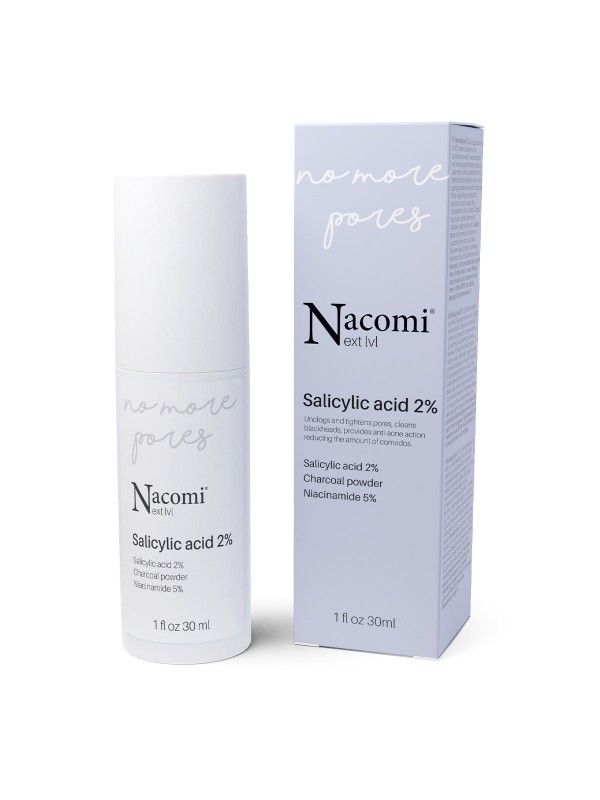 Nacomi Next Level Złuszczające Serum do twarzy na noc z kwasem salicylowym 2% 30 ml