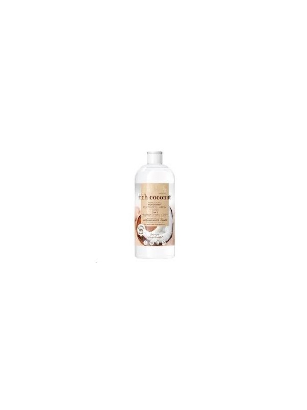 Eveline Rich Coconut Kokosowy 2 w 1 Płyn micelarny + Tonik nawilżający 500 ml