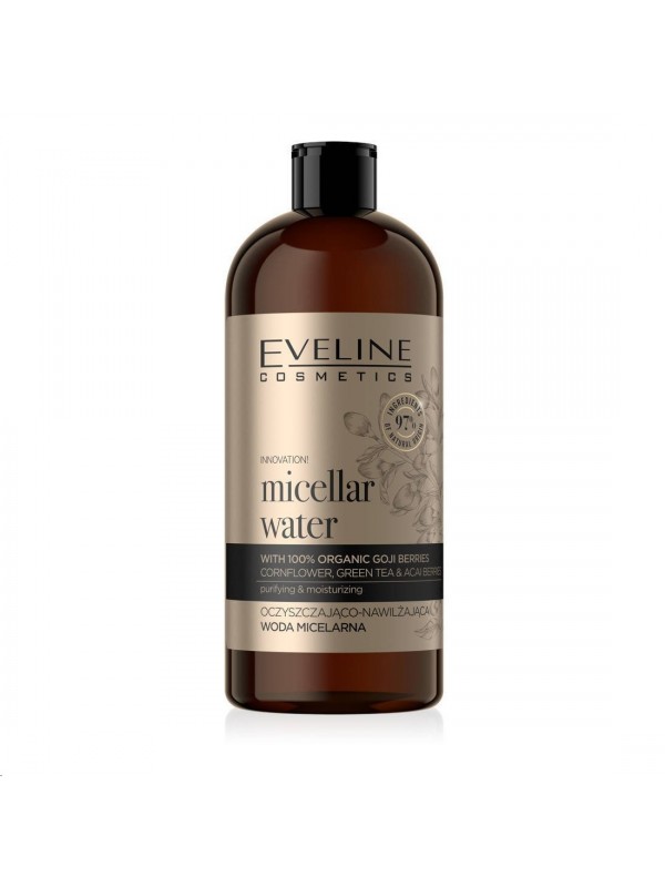 Eveline Organic Gold Woda micelarna oczyszczająco-nawilżająca 500 ml