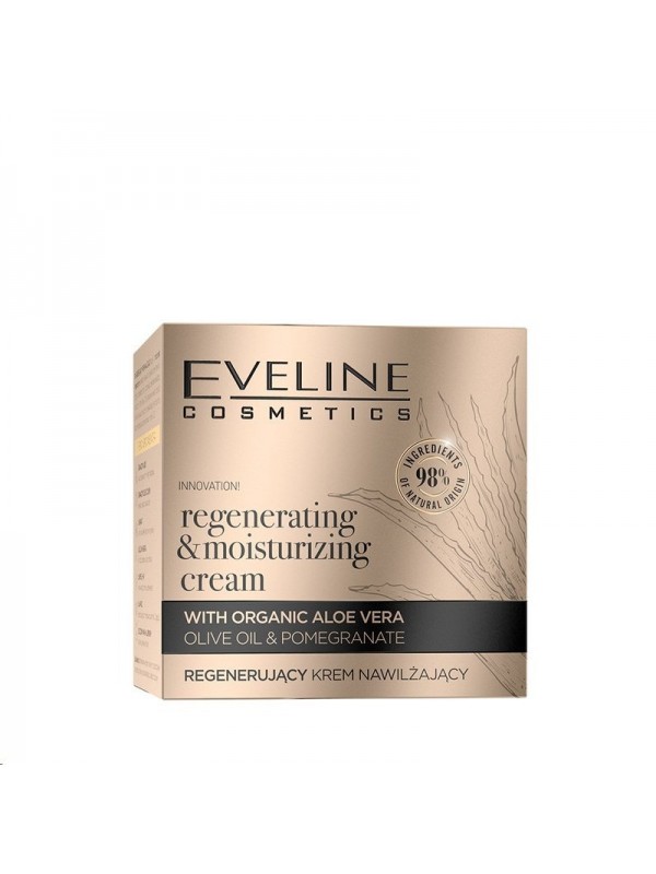 Eveline Organic Gold Krem do twarzy regenerująco-nawilżający z oranizcznym Aloesem 50 ml