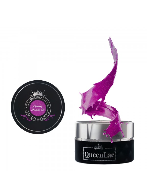 QueenLac Lakier UV do paznokci /45/ Sparkly Purple 5 ml