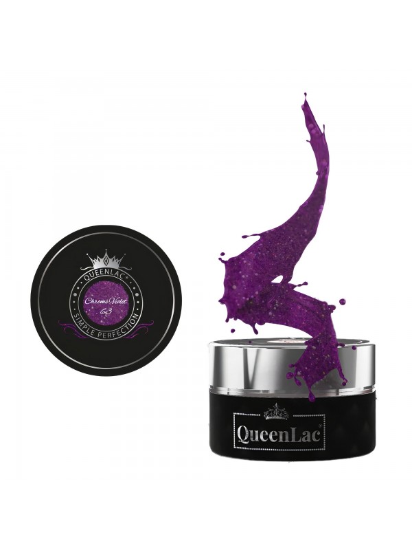 QueenLac Lakier UV do paznokci /63/ Chrome Violet 5 ml