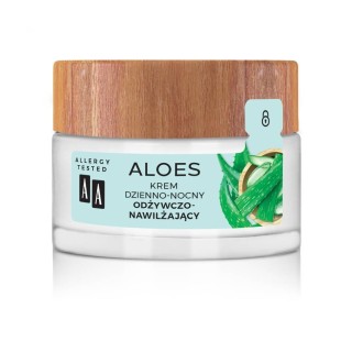 AA Aloes 100% екстракт aloe vera Денний і нічний крем для обличчя живильний і зволожуючий 50 мл