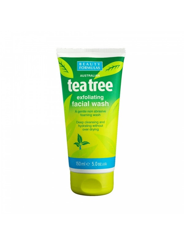 Beauty Formulas Tea Tree Żel do mycia twarzy złuszczający 150 ml