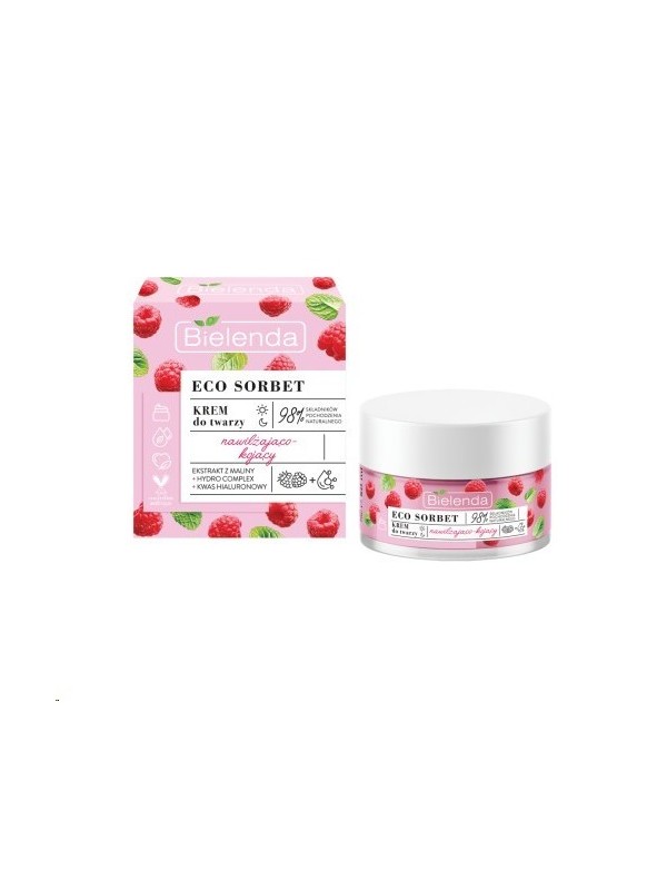 Bielenda ECO SORBET Krem do twarzy nawilżająco-kojący Malina 50 ml