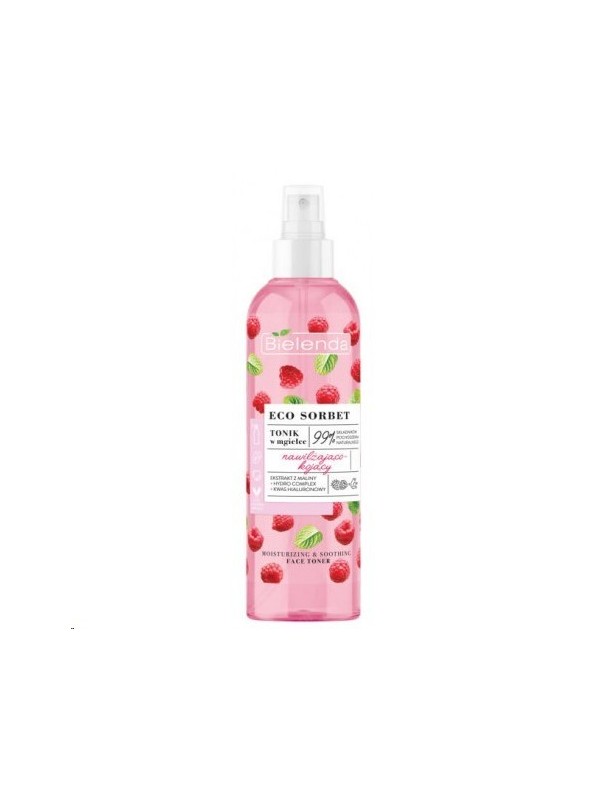 Bielenda ECO SORBET Tonik w mgiełce nawilżająco-kojący Malina 200 ml