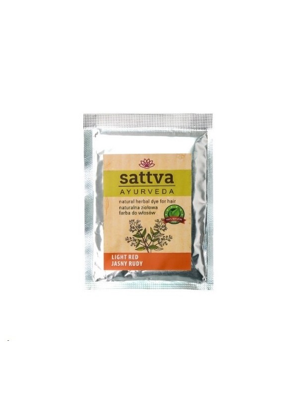 Sattva Ayurveda Naturalna ziołowa Farba do włosów Jasny Rudy 10 g