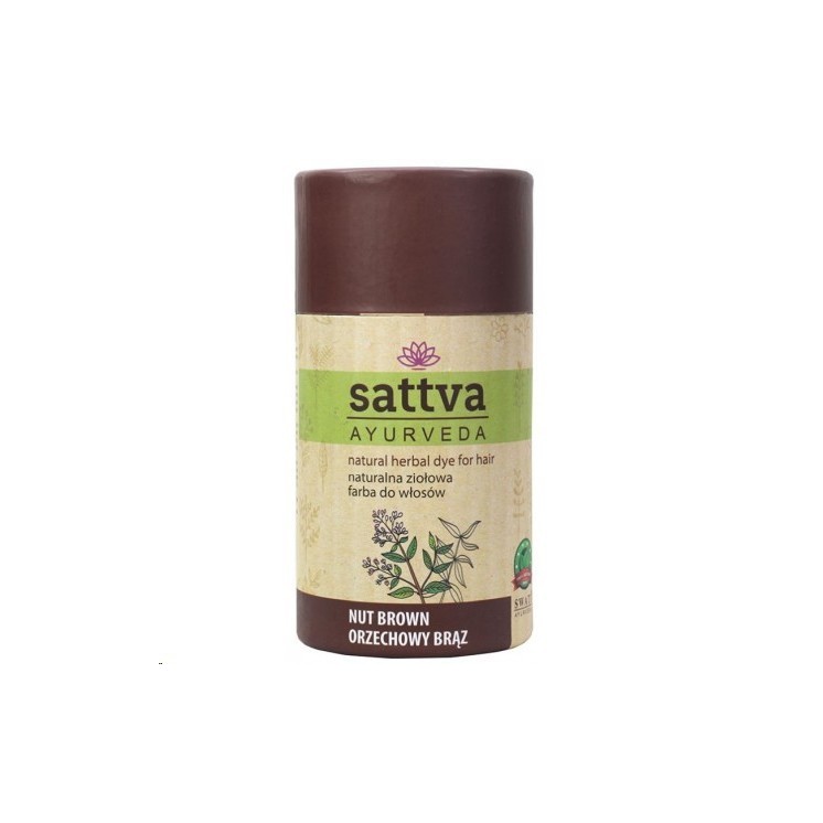 Sattva Ayurveda Natural Herbal Hair Farba Nut Brown 150 г