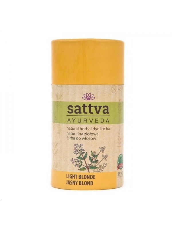 Sattva Ayurveda Naturalna ziołowa Farba do włosów Jasny Blond 150 g