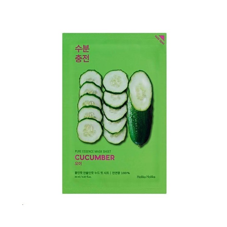 Holika Holika Pure Essence Mask Sheet - Face sheet mask with cucumber extract 23 g