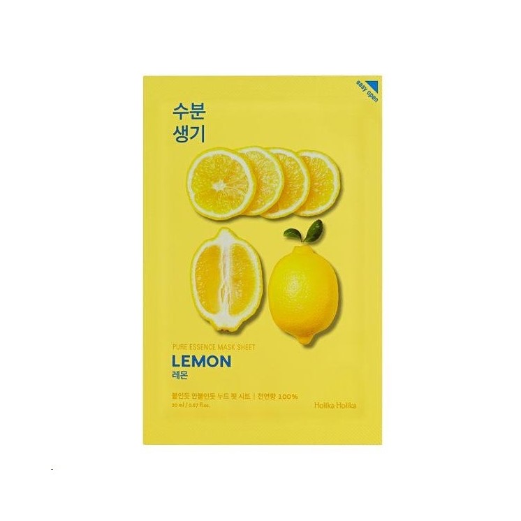 Holika Holika Pure Essence Mask Sheet - Face mask with lemon extract 23 g (16-10-2026)