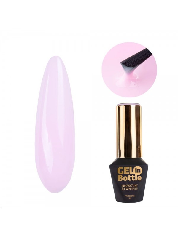 MollyLac Gel in bottle Żel do paznokci w butelce z pędzelkiem wielofunkcyjnym Ice Pink 10 g