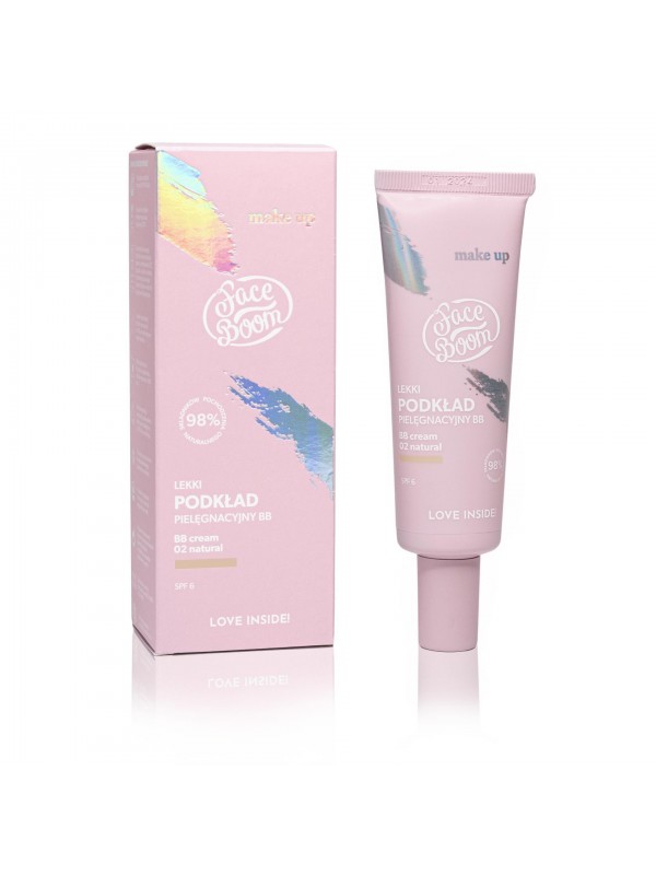 FaceBoom Make Up Lekki Podkład pielęgnacyjny BB /02/ Natural SPF6 30 g