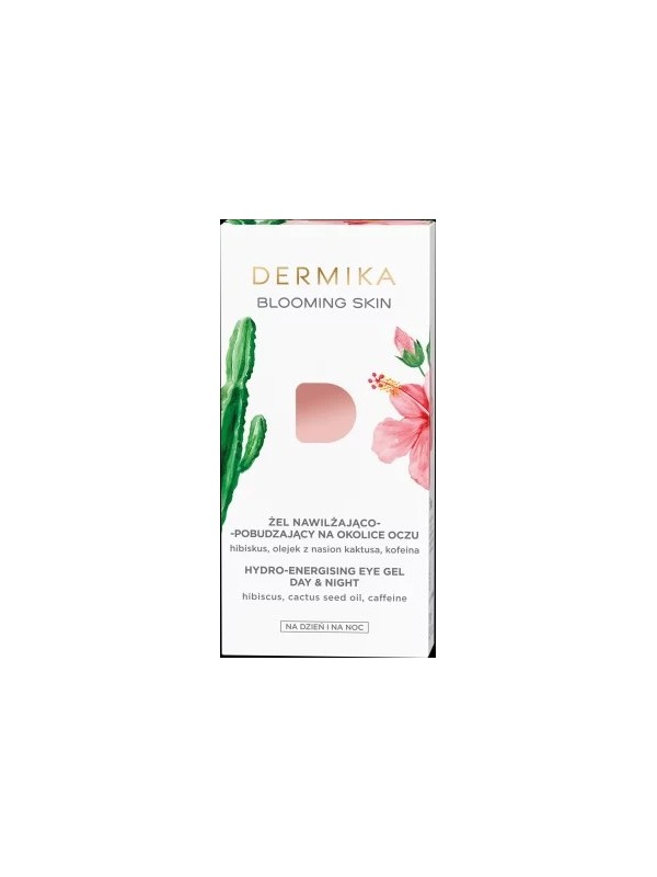 Dermika BLOOMING SKIN Żel nawilżająco-pobudzający na okolice oczu na dzień i noc 15 ml