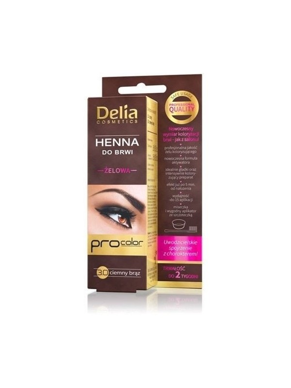 Delia Henna do brwi żelowa 3.0 Ciemny brąz