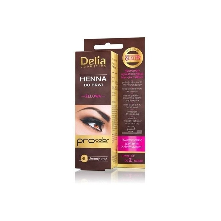 Гель для брів Delia Henna 3.0 Темно-коричневий