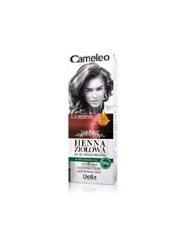 Delia Cameleo Henna ziołowa do koloryzacji włosów 5.6 Mahoniowy brąz 75 g