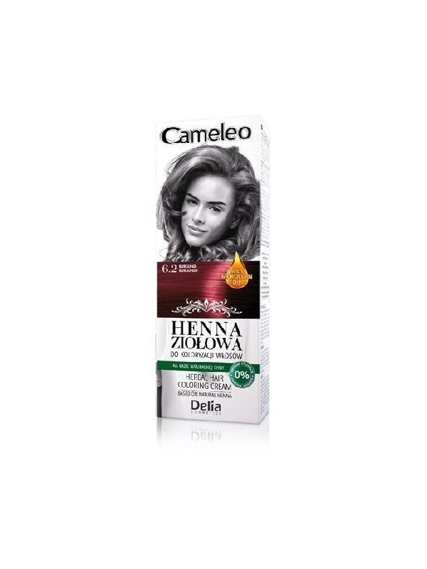 Delia Cameleo Henna ziołowa do koloryzacji włosów 6.2 Burgund 75 g