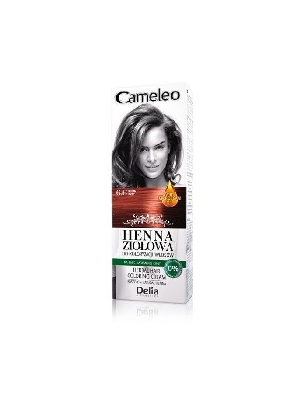 Delia Cameleo Henna ziołowa do koloryzacji włosów 6.6 Rubin 75 g