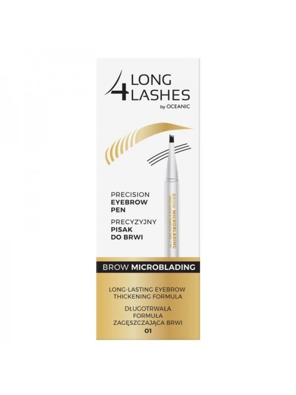 Long 4 Lashes precyzyjny Pisak do brwi /01/ Medium Brown 3 ml