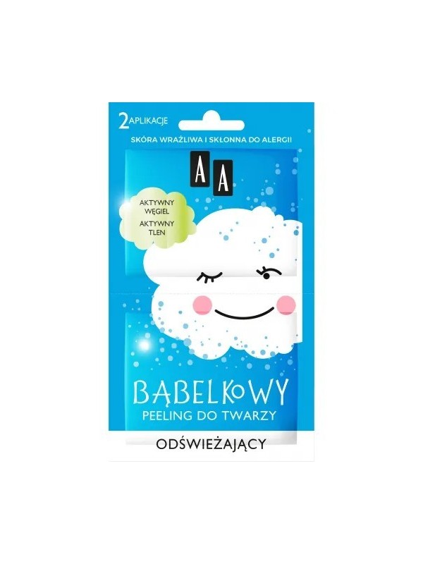 AA CHMURKA BĄBELKOWY Peeling do twarzy odświeżający 2 x 4 ml