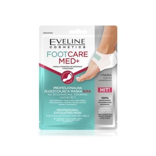 Eveline Footcare Med+ Professional відлущувальна SOS-маска для ороговілих, потовщених і сухих п'ят 1 пара