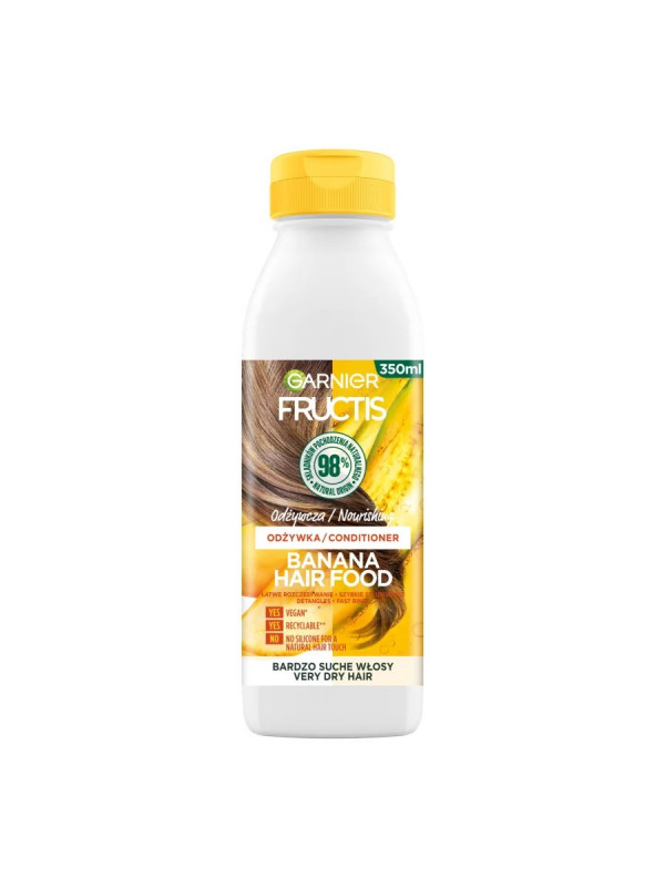 Garnier Fructis Banana Hair Food odżywcza Odżywka do włosów bardzo sychych 350 ml