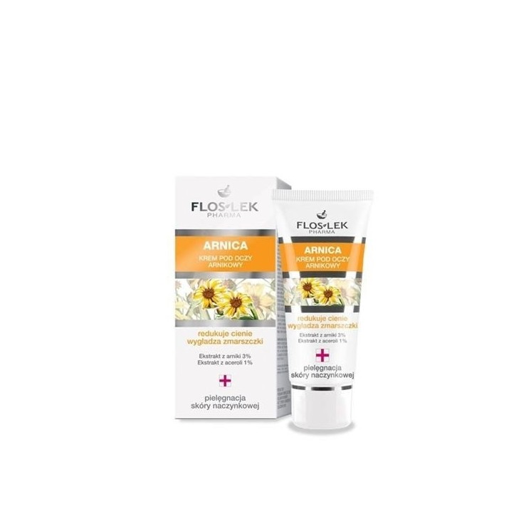 Floslek ARNICA Крем для очей Arnica зменшує темні кола і розгладжує зморшки 30 мл