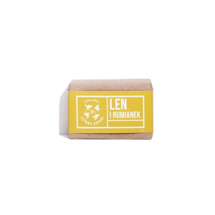 Mydlarnia Cztery Szpaki natural Flax and Chamomile Soap 110 g