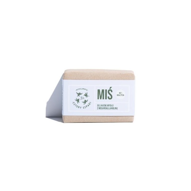 Mydlarnia Cztery Szpaki natural Teddy Bear Soap with Vegan Lanolin 110 g