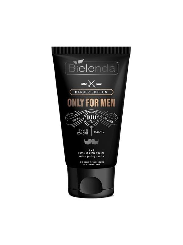 Bielenda ONLY FOR MEN BARBER EDITION Pasta do mycia twarzy 3w1 Pasta-Peeling-Maska 150 g