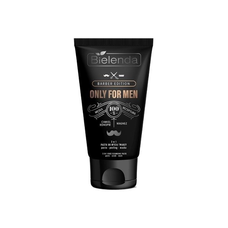 Bielenda ONLY FOR MEN BARBER EDITION Facial cleansing paste 3in1 Paste- Peeling -Mask 150 г (28-02-2026)