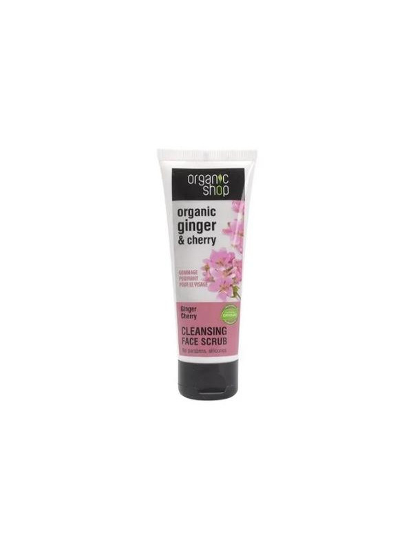 Oragnic Shop oczyszczający Scrub do twarzy Imbir i Wiśnia 75 ml