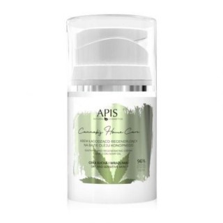 Apis Cannabis Home Care Заспокійливий та регенеруючий крем для обличчя на основі конопляної олії 50 мл